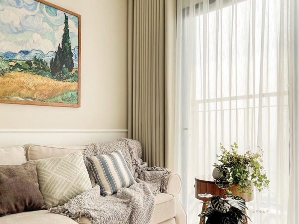 Thiết kế thi công căn hộ phong cách bohemian cho em Hà